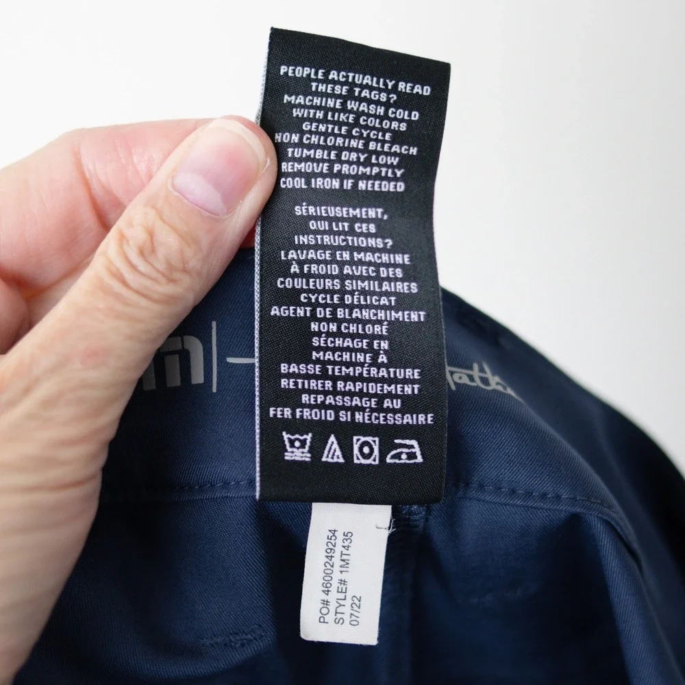 Travis Mathew Open To Close Pants Mens 38 Navy Performance Stretch 5 Pocket